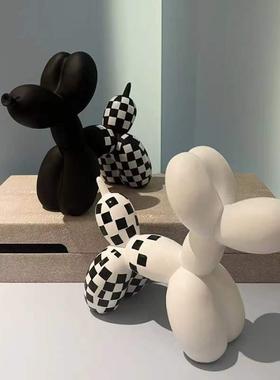 彩色气球狗摆件客厅电视柜办公桌摆件室内树脂工艺品动物摆件