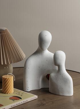 斯堪的纳维亚抽象人物艺术品装饰现代极简主义客厅家庭酒柜装饰陶