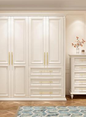 全屋大衣柜家用卧室轻奢法式简易柜整体步入式衣帽间衣橱实木