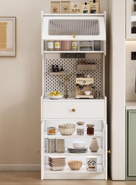 2025实木餐边柜家用一体靠墙厨房橱柜现代简约小户型储物柜窄柜