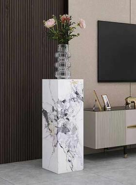 客厅玄关岩板花架酒店会所展厅大理石雕塑摆件底座工艺品装饰摆台