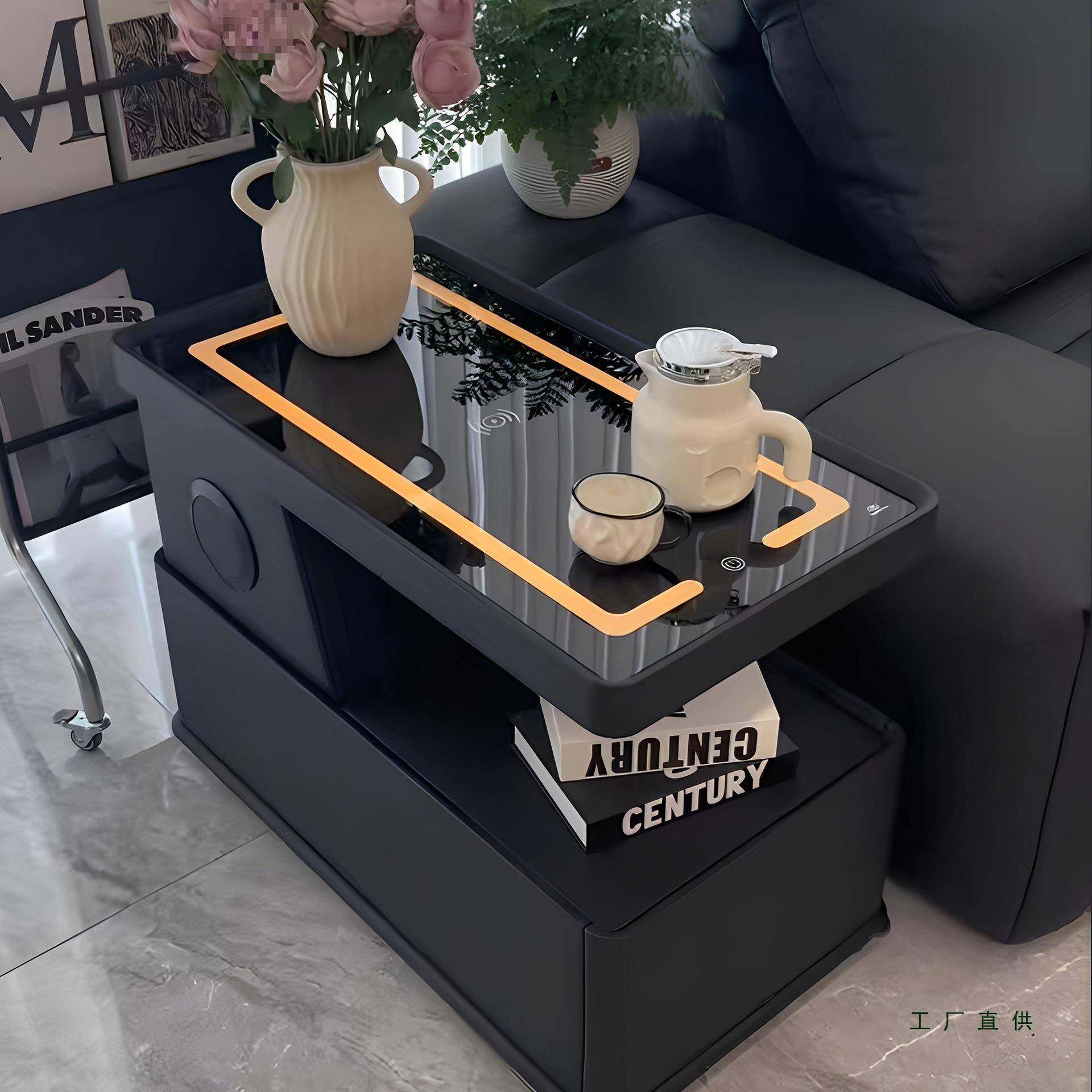 可移动茶几小户型现代简约边柜轻奢客厅意式极简新款沙发边几推车,淘宝优惠券,粉丝福利购,淘宝优惠卷