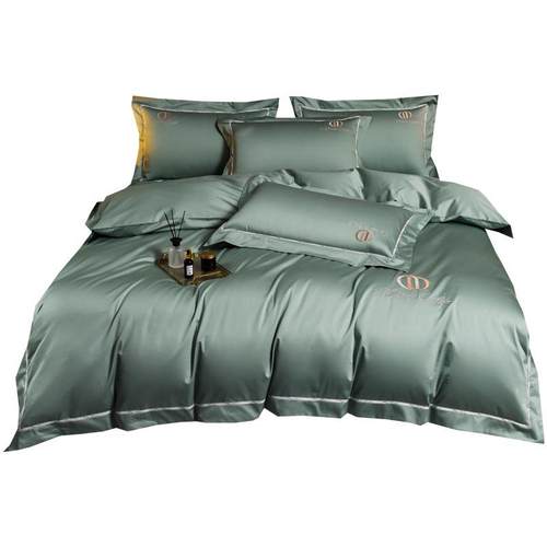 A高级感双股母婴级长绒棉床上四件套全棉100纯棉被套床单款高档品 - 图3