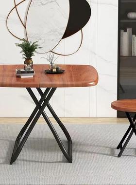 折叠桌餐桌小户型家用吃饭桌省空间简易小方桌手提桌便携桌椅组合