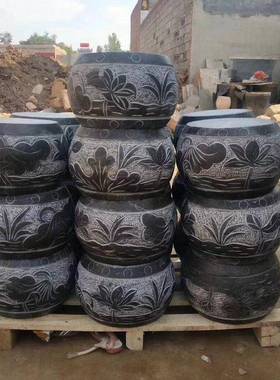 仿古空心石墩古建筑亭柱子底座石头墩柱基石多规格按需做柱顶石