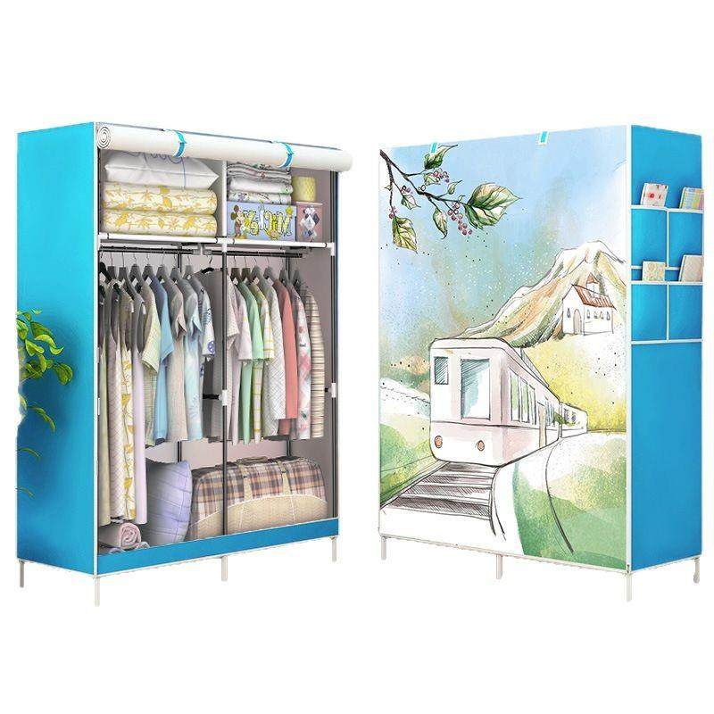 简易衣柜时尚无纺布防尘收纳衣橱挂衣柜衣架钢架折叠经济型收纳柜,淘宝优惠券,粉丝福利购,淘宝优惠卷