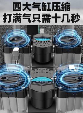 空压机打气泵小型220v大功率无油静音充气高压木工喷漆空气压缩机