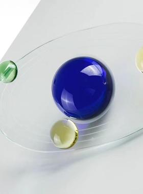 现代轻奢玄关水晶摆件家居装饰品客厅茶几电视柜桌面创意行星摆设