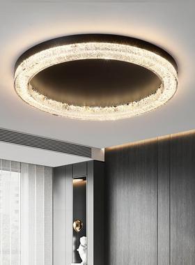 意式极简客厅树脂吸顶灯现代简约高端设计师中古风主卧房间灯