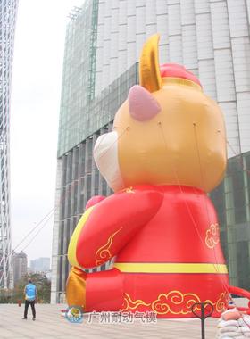 充气大型卡通气模户外展览牛卡通商业地标网红打卡充气卡通气模
