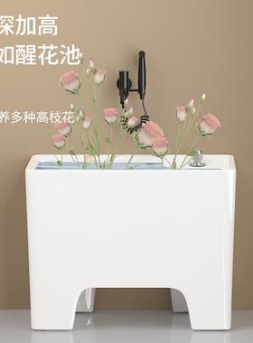 #拖把池家用阳台卫生间高脚拖把盆小号窄长拖布池陶瓷墩布