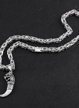 Mens Byzantine Chain Necklaces Punk Stainless Steel Jewelry