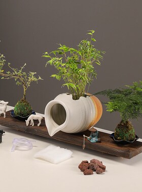 循环流水陶罐古法养鱼庭院鱼缸造景摆件阳台室外鱼池造景全套组合