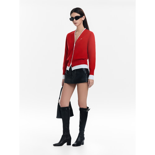 【徐艺洋同款】CALLED BACK2025年秋季休闲半身皮短裙女高腰裙裤-图2