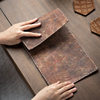 Chinese style retro hand-stitched dry tea mat with insulation