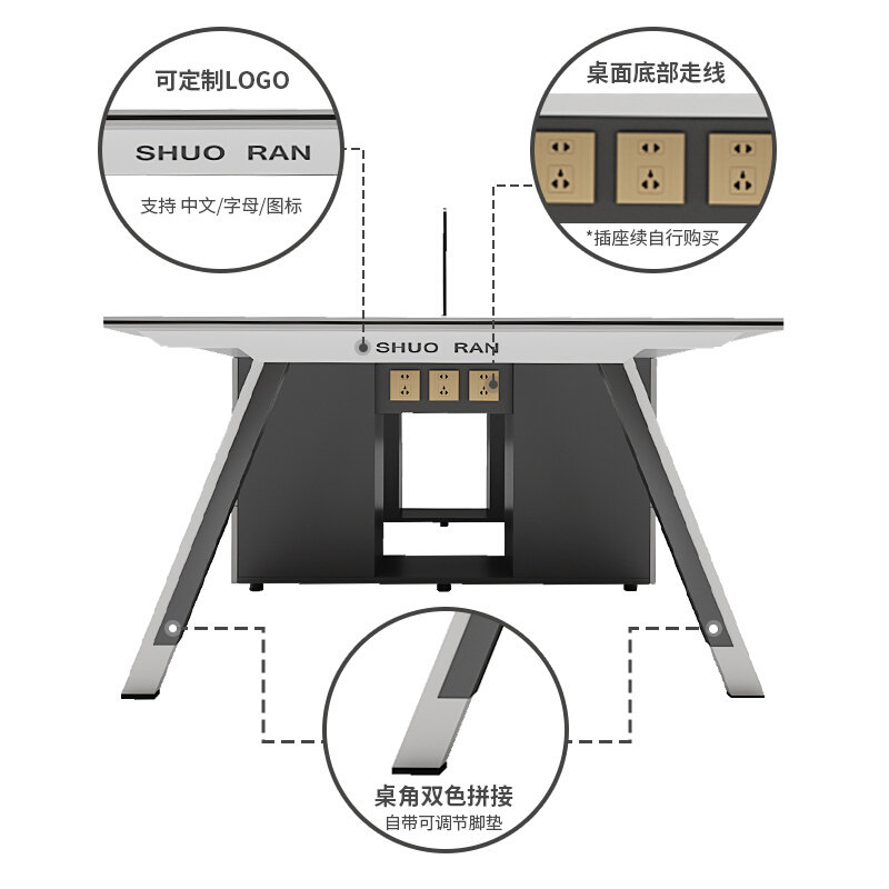 办公桌员工位职员桌椅组合办公室家具屏风工位现代四人位4人6人位