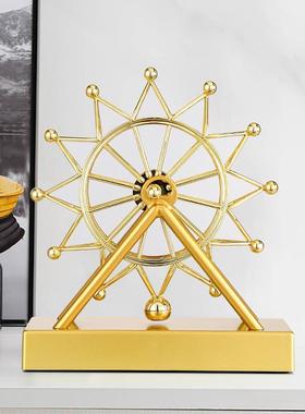 创意旋转摩天轮模型摆设房间改造小物件客厅电视柜酒柜装饰品摆件