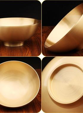 黄铜双喜碗婚礼用品家居佛前供水杯供奉净水光面铜碗桌面摆件