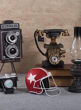 欧式创意覆古装饰品摆件道具摆设美式电话机咖啡厅服装店橱窗陈列