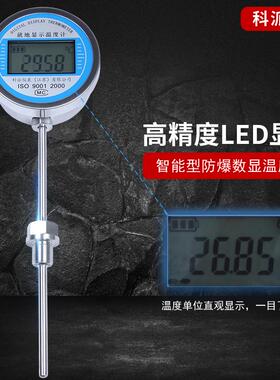 数显温度计带探头WST/DTM-491高精度电子工业防水数字水温表油温