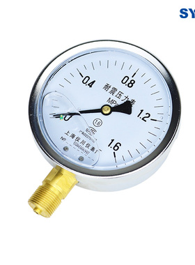 上海仪川仪表 耐震防震抗震压力表YN100 充油表 气压油压水压真空