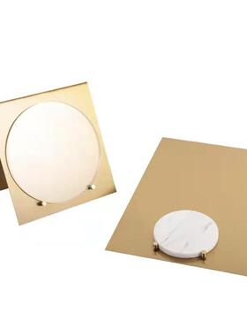 简约现代北欧几何金属书夹相片夹文件夹摆件样板房售楼处软装饰品