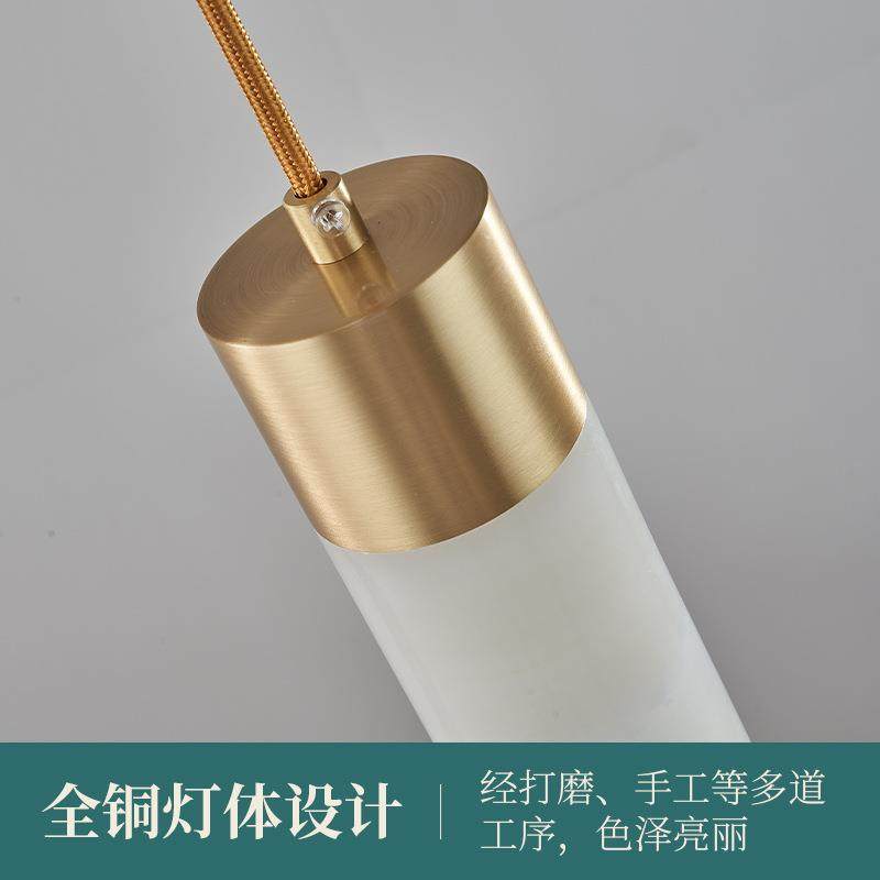 新中式云石吊灯楼梯间网红复古长吊灯现代简约复式楼别墅LED吊灯,淘宝优惠券,粉丝福利购,淘宝优惠卷