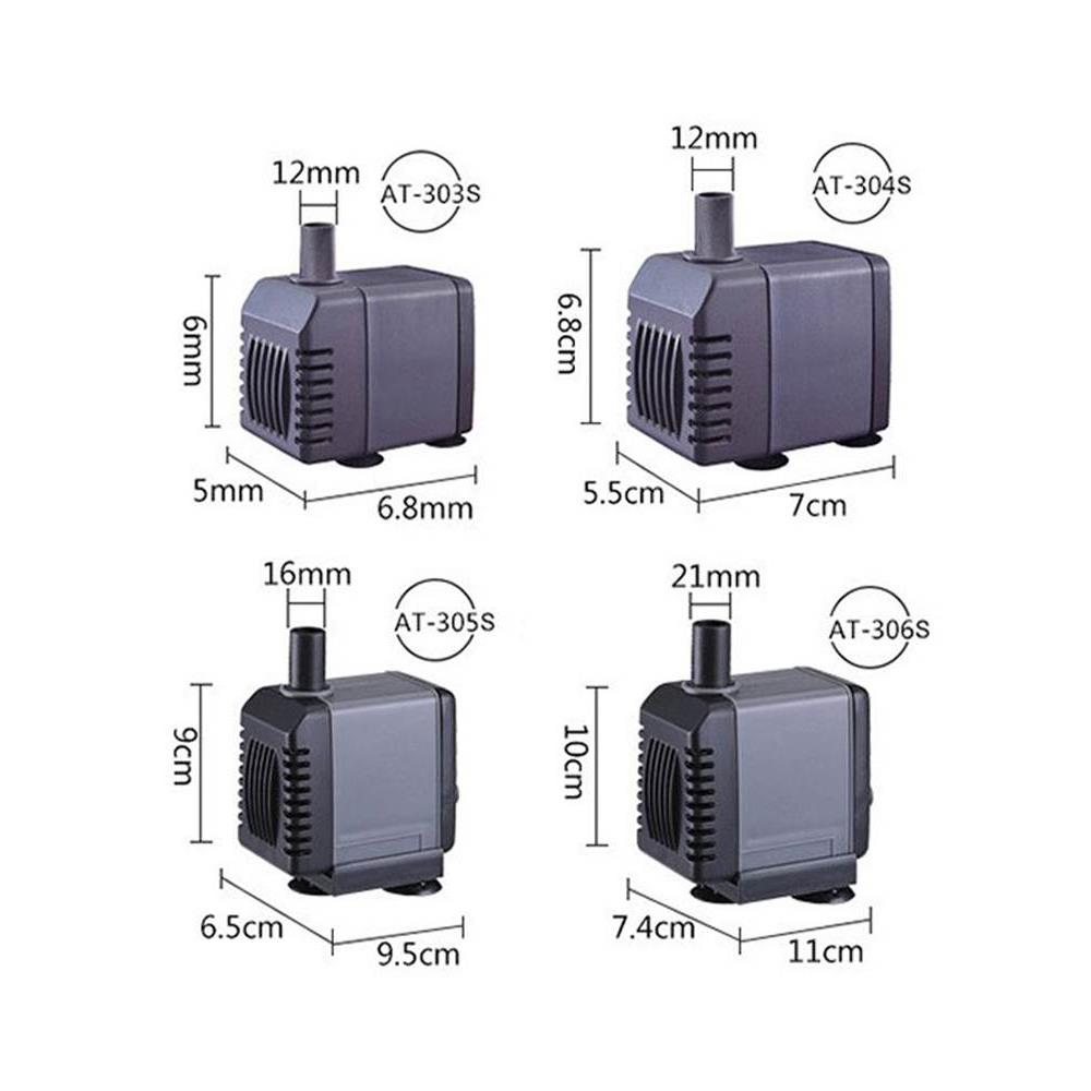 创星at系列鱼缸水泵静音潜水泵迷你型水族箱鱼缸耐高温过滤水泵 - 图1