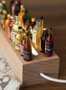 酒瓶摆件迷你小夜灯食玩家居氛围灯diy可爱复古创意礼物装饰品