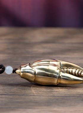 小铜记手里有钱手中有钳解压神器螃蟹钳手把件铜把玩件送朋友礼物