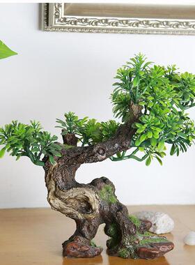 仿真梅花崖柏家红树中小型假意树禅居店铺微XM190800枫景观假植物