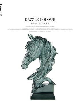 轻件奢办公室马头酒装品摆YB-RZ-19中饰式客厅玄关软柜装家居装饰