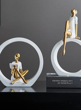 原创设计现代人物摆件样板房装饰品艺术客厅家居玄关电视柜女