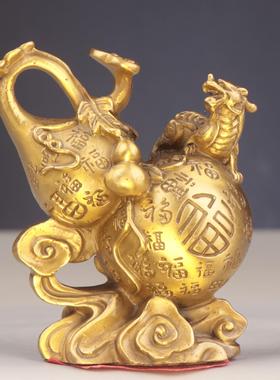 铜葫芦铜福厂禄貔貅如意葫貔貅00012家芦居店铺铜件摆家