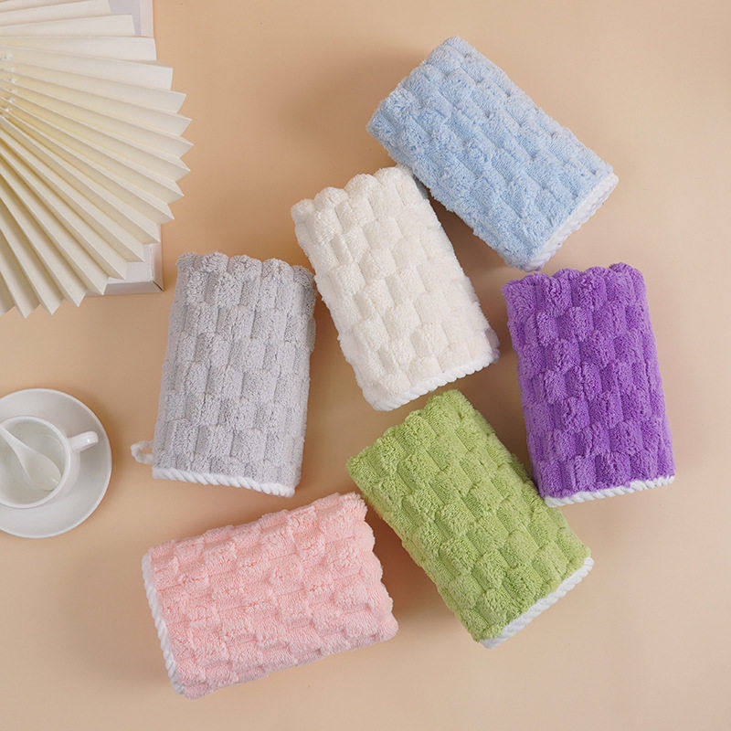 新款珊瑚绒云朵格毛巾浴巾浴帽柔软洗脸加厚吸水不掉毛发家用,淘宝优惠券,粉丝福利购,淘宝优惠卷