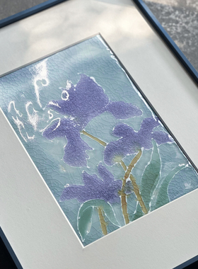 【高温色釉瓷板画】倾心原创藏品级设计师软装客厅玄关柜装饰挂画