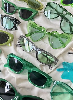 速发多巴胺墨街外色辣妹镜拍穿搭防紫绿线太镜