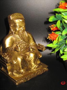 包邮纯铜火德星君火神爷火官大帝火官炎帝铜神佛古典人物摆件工艺