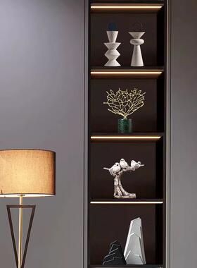 新中式摆件客厅玄关博古架摆设客厅酒柜办公室软装饰书房茶室摆件