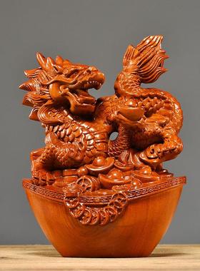 花梨木雕十二生肖一套摆件实木鼠牛虎兔龙蛇马羊猴鸡狗猪家居装饰