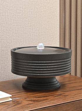 休闲客厅入口陶瓷流水喷泉装饰品循环水特色办公室书房装饰治愈礼