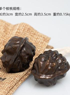 古铜官 手盘核桃手把件狮子头文玩男士随身解压铜摆件创意礼物送