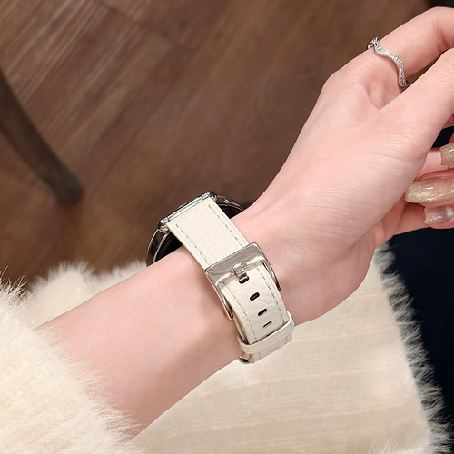 MAPXWS适用新款华为gt6/5/41表带男女款gt3/gt2真皮手表带watch5/4/346mmPro荣耀magic2EGS3fit4/3小香风表带 - 图2