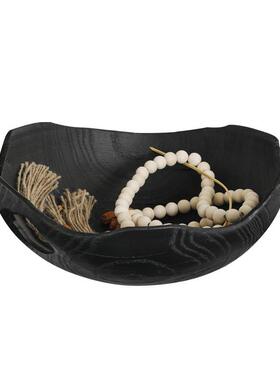 现代约简欧式轻奢水果盘黑色件G25504样板房售楼处软装艺饰品工品