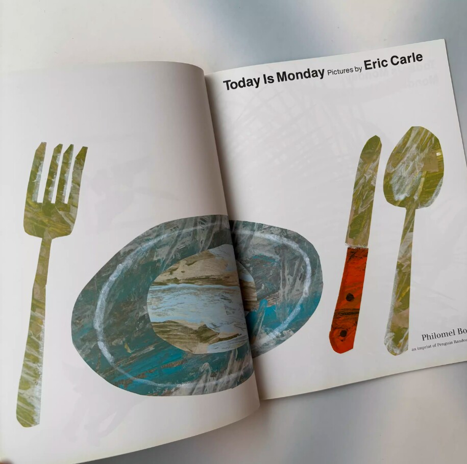 英文原版绘本 今天是星期一 Eric Carle Today Is Monday 3-6岁 吴敏兰张湘君推荐艾瑞卡尔爷爷
