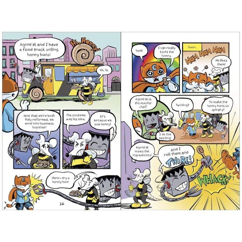 【送音频 跟神探狗狗一样好看 漫画桥梁书】企鹅兰登【特工猫猫马克斯】Max Meow麦克斯喵5册英文原版猫小子儿童课外读物Dog Man
