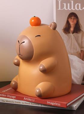 贝汉美卡皮巴拉纸巾盒创意卡通客厅桌面可爱趣味餐巾纸收纳抽纸盒