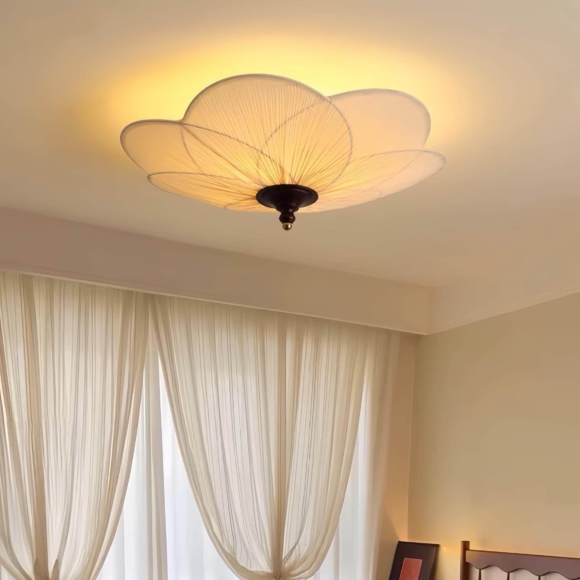 法式奶油花瓣中古风卧室客厅灯主灯具高级感餐厅氛围灯具布艺吊灯,淘宝优惠券,粉丝福利购,淘宝优惠卷