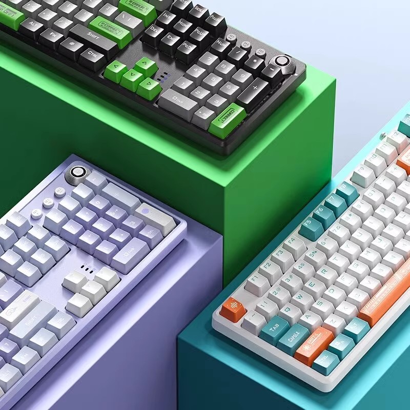 狼蛛F2088pro机械键盘电竞游戏办公笔记本电脑青茶红轴键鼠套装 - 图2