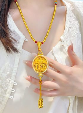 香包新中式国风沙金点钻龙凤香囊凤凰于飞吊坠108颗佛珠情侣毛衣